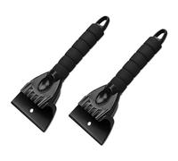 mizikuu 2 Pièces Grattoir à Glace pour Voiture, Grattoir Pare Brise avec Poignée Antidérapant Raclette Grattoirs à Neige Voiture Plastique Glace Gratte Raclette Neige pour Pare-Brise de Voiture, Noir