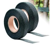 mizikuu 2 Pièces Sangles de Fixation pour Arbre de Jardin, Attaches pour Arbres 3 cm × 50 m Perméable à l'air Liens pour Ligatures pour Plantes en PVC pour Fixer et Attacher Les Arbres, Vert