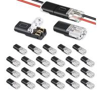 mizikuu 25 Pièces Connecteurs de Fil Basse Tension, Connecteur de câble de Voiture à 2 Broches Étanches Pratiques Et Rapides Connecteur de Câble Enfichable Pour Câble 18-22 AWG, Noir
