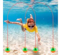mizikuu 2PCS Jouets de Plongée, Anneaux de Plongée 2.5m Jeux Piscine Enfant Jouets de Natation Piscine Enfant Jouet sous Eau Été pour Piscine pour Enfants Entrainement de Plongée