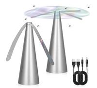 mizikuu 2PCS Ventilateur Anti-Mouche, USB Fly Repellent Répulsifs Peut être Suspendu Moustiques de Table Repoussent Les Ventilateurs Chasse Mouche pour Camping, Pique-Nique, Barbecue, Jardin