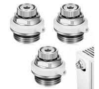 mizikuu 3 PCS Vanne de Purge de Radiateur Automatique, 1/2 Pouce Radiateur de Ventilation Bouchons de Purge Radiateur Manuel Air Évent Automatique pour Radiateurs