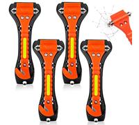 mizikuu 4 Pièces Brise Vitre Coupe Ceinture, 2 en 1 Marteau d'urgence pour Voiture avec Marteau de sécurité de Sécurité Pointu Brise-vitre de Voiture pour Briser Le Verre en Cas d'urgence