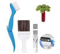 mizikuu 4 Pièces Brosse De Nettoyage Condenseur De Climatiseur, Brosse de Nettoyage pour Ailettes de Climatiseur Kit Peigne à Ailettes Peigne d'Aileron de Condensateur pour Radiateur