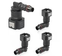 mizikuu 4 Pièces Connecteur de Tuyau de Carburant de Voiture, Connecteur de Déconnexion Rapide Du Tuyau De Carburant Pour Voiture à 90 degrés 5/16" 7.89mm Connecteur ID6