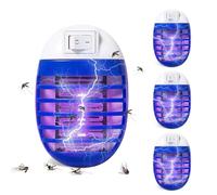 mizikuu 4 Pièces Lampe Anti Moustique, Tueur d'Insectes Electrique Lampe UV Tue Mouche Intérieur Efficace Destructeur de Piège à Mouches pour Insectes, Moustiques, Mouches