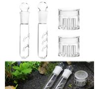 mizikuu 4 Pièces Piège à Planaires, 2 Trous 3 Trous Piège à Escargots Aquarium et 8 Trous en Acrylique Réutilisables Verre Transparent Planaria Piège pour Nettoyage d'Aquarium