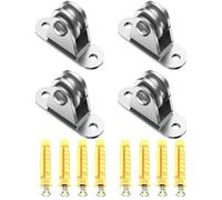 mizikuu 4 Pièces Poulies de Renvoi pour Cordes, Poulie de Levage Mouflage Petit Bloc de Poulie Silencieux Rouleau Système de Poulie pour Corde à Linge, Chargement Manutention, Déplacement