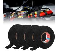 mizikuu 4 Pièces Ruban de Câbles, Ruban électrique Noir Ruban D'isolation Électrique Résistant à la Chaleur Rubans Electricien pour Les Projets De Câblage, Réparations, 19mm x 15m 15mm x 15m