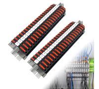 mizikuu 40 Pièces Kit de Bornier de Rail Din Electrique, PCT-211 0,08-4 mm² Bornier de Connecteur Borne de Connexion électrique pour Projets de Bricolage CâBlage Rapide Enfichable de la Conversion