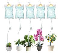 mizikuu 5 Pièces 3,5 L Dispositifs D'Arrosage des Plantes, Transparent Sacs D'irrigation Goutte à Goutte Réutilisable avec Interrupteur de Commande Réglable pour Arrosage Pot Fleurs Plante
