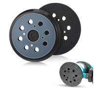 mizikuu 5 Pouces 8 Trous Remplacement Tampon de Ponceuse, 125mm Plateau de ponçage Support de Ponceuse Compatible avec 4 trous de vis intégrés