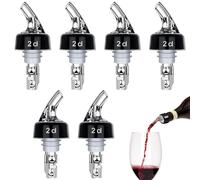 mizikuu 6 pièces Becs Verseurs, 2cl bouchon verseur alcool pour Bouteilles Auto Doseurs/Becs Distributeur de Bar bec verseur huile d'olive pour Maison, Bar, vin, Cocktail