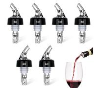 mizikuu 6 pièces Becs Verseurs, 4cl Dosage par Bec Verseur Portionneurs Automatique Bouteilles Mesuré Doseur/Bec Verseur Bouteille spiritueux d'huile pour Maison, Bar, vin, Cocktail