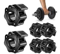 mizikuu 6 Pièces Collier Bague de Serrage Haltères, Clips de Barre 30mm de Poids Fermoirs d'Haltères Dégagement Rapide pour Haltérophilie Musculation Fitness Pince Barre De Musculation