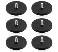 mizikuu Aimants en Néodyme, 6 Pièces Aimant en Pot Fraisé Caoutchoutés Ø 43mm Avec Filetage Extérieur M6 Force 20kg pot D'aimant de Néodyme pour Barre Lumineuse Extérieure, Feux de Signalisation