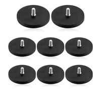 mizikuu Aimants en Néodyme, 8 Pièces Aimant en Pot Fraisé Caoutchoutés Ø 43mm avec filetage extérieur M6 Force 20kg pot D'aimant de Néodyme pour Barre Lumineuse Extérieure, Feux de Signalisation