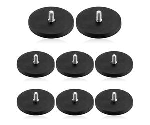 mizikuu Aimants en Néodyme, 8 Pièces Aimant en Pot Fraisé Caoutchoutés Ø 43mm avec filetage extérieur M6 Force 20kg pot D'aimant de Néodyme pour Barre Lumineuse Extérieure, Feux de Signalisation