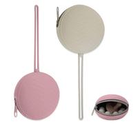 mizikuu Boîte à Tétine Bébé Silicone, 2 Pièces Étui Porte-Sucette Sans BPA Antibactérien et Hygiénique Portable Étui à Sucette Sillicone Boite a Sucette Bebe Pour Voyage En Plein Air, Gris, Brun