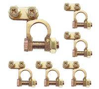 mizikuu Bornes de Batterie, 3 Paires Battery Terminal 12V/24V en Laiton Cosse Batterie Serré Solidement Cosse Borne de Batteriepour Voitures, Camions, Caravanes, Mobil-Homes, Batteries de Camions