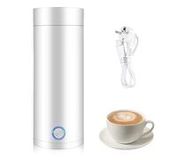 mizikuu Bouilloire de voyage portable, mini chaudière électrique de voyage en plastique avec arrêt automatique, cafetière thermos compacte avec cordon d'alimentation séparable pour extérieur