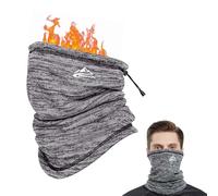 mizikuu Cache Cou Homme, Tour de Cou Hiver Chauffant Écharpe Tricoté avec doublure en polaire Foulard Élastique Épais Hiver Tube Écharpe pour sports de plein air, moto, ski, course à pied, cyclisme