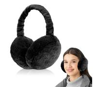 mizikuu Cache-oreilles en Peluche, Earmuffs d'hiver Réglables Cache Oreilles Chaud Pliable Earmuffs d'extérieur Protège-oreilles Anti Froid Pour Femme Homme Outdoor Ski Fête de Noël noir