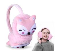mizikuu Cache-Oreilles pour Enfant, Enfant Cache Oreille Renard Mignon Cache Oreille pour Filles Garçon dans Peluche Chaud Hiver Fourreau d'Oreille Earmuff de Ski Voyage Cadeau Noël, Rose