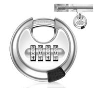 Mizikuu Cadenas Robuste Cadenas en Acier Inoxydable Multifonction Verrouillage du Disque Résistant aux Intempéries pour Unités de Stockage et Abris Jardin