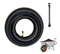 mizikuu Chambre à air Remorque, 3.00/3.50-4" Pneu Brouette Tubes Intérieurs de Remplacement avec Valve Courbée Chambres à air de Roue Brouette pour Diable, Chariot à Main, Chariot de Jardin