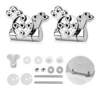mizikuu Charniere Abattant WC, Attaches Charnière Abattant WC Kit Ensembles Fixation Remplacement Rechange pour Lunette de Toilette pour Toilettes Fixation Cuvette WC