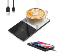 mizikuu Chauffe-Tasse café, 55℃ Chauffe-Boissons Intelligent avec Recharge sans Fil 2 en 1 Chauffe-café Réchauffe-Tasse Commutateur de capteur Automatique pour Maison Ou Bureau