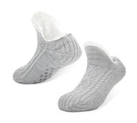 mizikuu Chaussettes Antidérapantes pour Femmes, Chaussettes Pantoufles Pour Femmes Et Hommes Chaussettes Moelleuses Et Chaudes Doublées En Polaire Chaussettes De Sol Tricotées d'Hiver