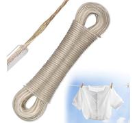 Mizikuu Corde à linge extra solide de 50 m robuste et résistante - Capacité de charge de 120 kg - Anti-déchirure et anti-rouille - Idéale pour la maison, le jardin et le camping