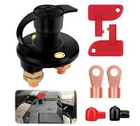 mizikuu Coupe Circuit Batterie 12v, Isolateur Interrupteur Batterie De Voiture Sectionneur Couper Interrupteur Kill off Switch avec Deux Clés Amovibles pour Voiture, Camion, Bateau