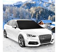 mizikuu Couverture Pare-Brise Voiture, Bâche Pare Brise Protection Magnétique Couverture Repliable Universelle Pare-Poussière de Voiture Protection Anti Givre, Glace, Pluie, UV