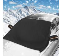 mizikuu Couverture Pare Brise Voiture, Protège Pare Brise Hiver avec Bande Réfléchissants, Protection Pare-Brise-Soleil Repliable, Universelle Imperméable, Antineige, Antigel, 215x125cm