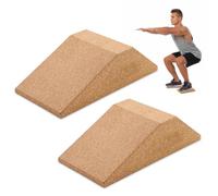 mizikuu Écarteurs de Mollets Antidérapants en Liège, 2 Pièces Blocs de Squat en Liège Slant Board étireur de Mollet pour Étirer Les Muscles Et Les Fascias Pour Squat, l'Haltérophilie, Yoga