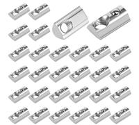 mizikuu Écrous Coulissants avec Bille Rainure, Lot de 30 Pierres à Rainurer M8 Écrou Coulissant en Aluminium, Série 40, Écrou Coulissant Européens Pour Fente d'Extrusion De Profilé En Aluminium