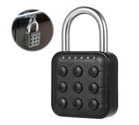 mizikuu électronique Cadenas à Combinaison, Réinitialisables Cadenas de Sécurité Serrure à Mot de Passe à 6 Chiffres Serrure de Salle de Sport pour Casier, Gym, Escape Game, Rangement, Garage