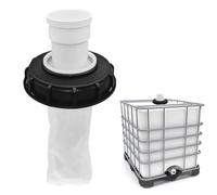 mizikuu Filtre À Couvercle IBC, 180° Filtre à Eau de Pluie 163 mm Lavable Accessoires De Réservoir en Nylon avec Couvercle De Baril d'argile De Filtre Net pour réservoir d'eau de Pluie IBC DN 150