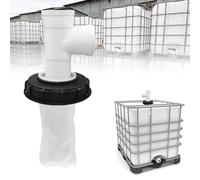 mizikuu Filtre À Couvercle IBC, Accessoires De Réservoir IBC 163 mm Lavable Couvercle De Filtre en Nylon avec Couvercle De Baril d'argile De Filtre Net pour réservoir d'eau de Pluie IBC DN 150