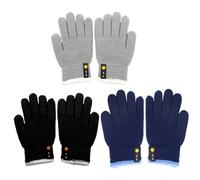 mizikuu Gants Magiques Enfant, 3 Paires Gants Hiver Tricotés Gants full Finger Enfants Chauds mitaines d'hiver Gants Extensibles pour un Usage Quotidien d'Hiver, Garçons Filles Âgées de 4 à 10 Ans