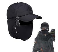 mizikuu Homme Chapka Chapeau de Trappeur, 3 en 1 Aviateur Épais Chaud Bonnet Russe Femmes d'hiver Anti Vent Aviateur Casquette Bonnets Fourrure Thermique avec Oreilles Masque Facial pour Moto Ski