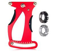 mizikuu Jauge de Tension de Rayon de Vélo, Tensiomètre de Bicyclette avec 2 Cle a Rayon Outil de Mesure de Tension pour Rayons de vélo en Alliage Al CNC pour Vélo Roue Rayons Fabrication ou Correction
