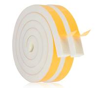mizikuu Joint d'Étanchéité En Bande, Joint d'Étanchéité Autocollant Pour Porte Et Fenêtre 12mm(B) x 10mm(D)/4m Mousse Adhesive Porte Anti-Courant d'Air Anti-Froid Antichoc Anti-Collision, Blanc
