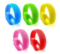 Mizikuu LED Bracelet Clignotant Ajustable, 5 Pièces Lumineux Brillant Dans le Noir pour Concerts, Festivals, Sports, Fêtes - Bâtons de Faveurs