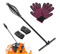 mizikuu Lève-Couvercle de Four hollandais, 26cm Lève-couvercle pour four Dutch Crochet de Levée de Couvercle avec Gants de Barbecue Poignée de Couvercle de Pot pour Camping Barbecue Hot Pot