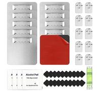 mizikuu Lot de 10 Supports pour Photos et Miroirs, Support Mural Autocollant Fixations pour Cadres Sans Percer Fixation Miroir Attaches Adhésives pour Photo en Aluminium Dibond et Verre Acrylique