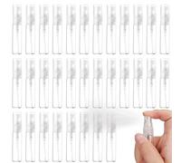 mizikuu Lot de 100 vaporisateurs de parfum rechargeables de 2 ml - Mini flacons pulvérisateurs transparents - En plastique - Outil de maquillage pour échantillons de parfum, soins du corps et liquide